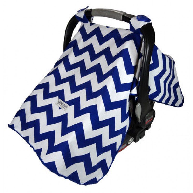 Car Seat Canopy - Blue Chevron (Category: Car Seats) located in Paranaque City. Submitted by allthatclutterph (Listing ID 1433907492, Image 1). Description: - Stylish blue and white chevron pattern - Designed to cover a car seat - Provides shade and protection - Made by Carseat Canopy - Soft and durable fabric - Soft, textured interior - Button closures for secure fit - Designed for car seat protection from the sun/light - Thick material Www.cars