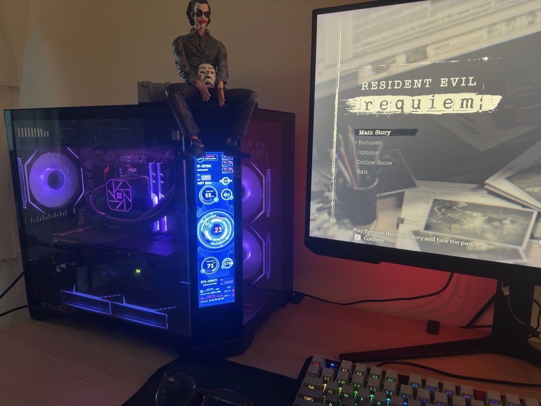 System unit + 1440P Monitor (Category: Computer Parts) located in Quezon City. Submitted by rgnar (Listing ID 1433974741, Image 3). Description: Selling complete pc set w/ Secret Lab Titan Classic 2020 Gaming chair • GPU: RTX 2070 Super • RAM: 16GB (2x8GB) G.Skill Trident Z Neo 3600MHz • Samsung Odyssey G5 27” • 165Hz | QHD 1440p Samsung Monitor • CPU: Ryzen 5 3600 (6 cores / 12 threads) • Motherboard: B450 Aorus M • Cooling: Aqua Elite Liquid Co