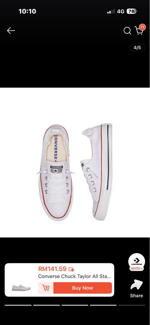 Converse Chuck Taylor All Star Shoreline Slip Women's Sneakers - White (Category: Sneakers) located in Mentakab. Submitted by domomomomomo (Listing ID 1433926635, Image 2). Description: Wore once.