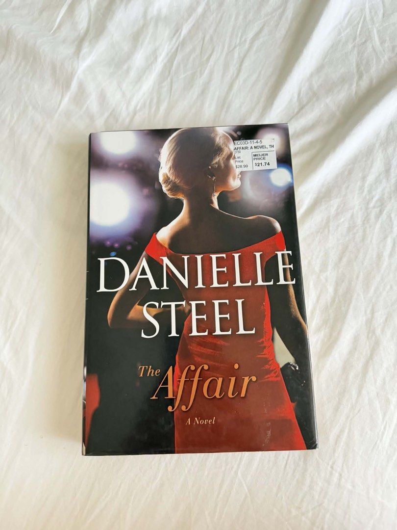Danielle Steel The Affair Novel (Category: Storybooks) located in Pasig City. Submitted by rosemnl_ (Listing ID 1433813093, Image 1). Description: - Danielle Steel's "The Affair" novel. - Includes a photo of the author on the back cover. - Price tag present on the front cover. ₱150 only. Bought at NBS. slight foxing never been read. Hard bound. .