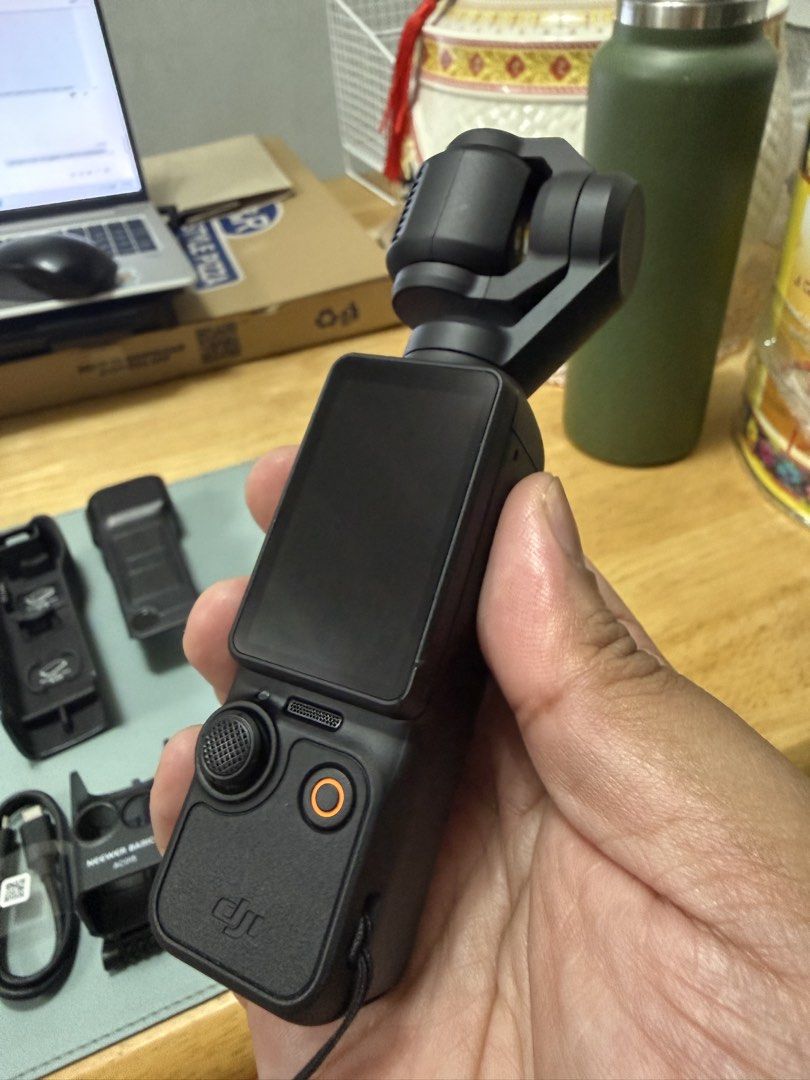 DJI Osmo Pocket 3 - Complete Set (Category: Cameras) located in Quezon City. Submitted by kpopinmanila (Listing ID 1433964413, Image 3). Description: Complete with BOX, Paper Manual, Packaging and Original protective stickers Includes the following: * OSMO Pocket 3 * Handle with 1/4" thread * DJI Wrist Strap * Type C to Type C PD Cable * Protective Cover * DJI Stickers Freebies: * NEEWER AC015 Magnetic Camera Mount 180° Rotate (Worth ₱590.00) * S
