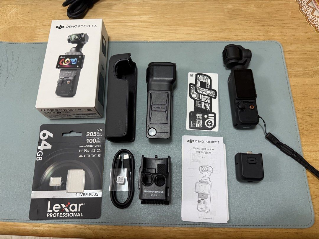 DJI Osmo Pocket 3 - Complete Set (Category: Cameras) located in Quezon City. Submitted by kpopinmanila (Listing ID 1433964413, Image 1). Description: Complete with BOX, Paper Manual, Packaging and Original protective stickers Includes the following: * OSMO Pocket 3 * Handle with 1/4" thread * DJI Wrist Strap * Type C to Type C PD Cable * Protective Cover * DJI Stickers Freebies: * NEEWER AC015 Magnetic Camera Mount 180° Rotate (Worth ₱590.00) * S