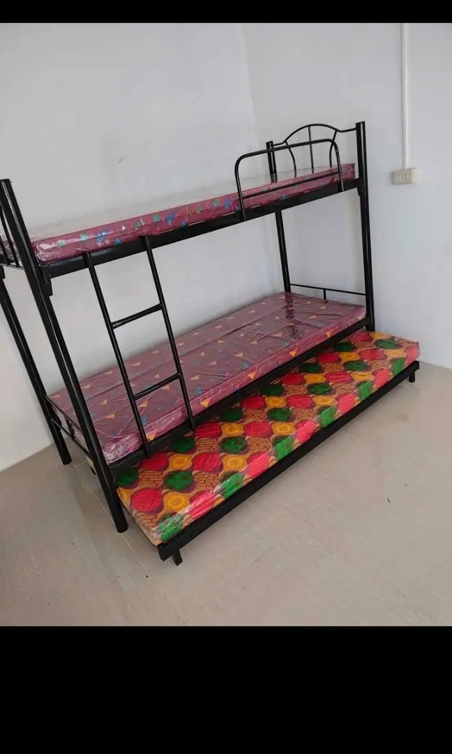 Double Deck Single With Pull Out With Mega Foam 4inch (Category: Bed Frames & Mattresses) located in Manila. Submitted by jhengsellav (Listing ID 1433820983, Image 1). Description: CASH ON DELIVERY/ FREE STALLATION ADDITIONAL DELIVERY FEE DIPENDE SA LOCATION. BRAND NEW HEAVY DUTY GOOD QUALITY COMPLETE ACCESSORIES. MESSEGE FOR INFO 0 9 5 4 3 3 6 8 8 3 2.