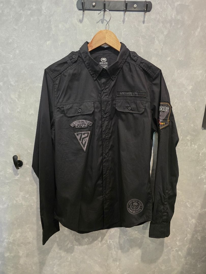 Ecko Unlimited Black Longsleeves (Category: Tshirts & Polo Shirts ) located in Quezon City. Submitted by outofhabits_store (Listing ID 1433879057, Image 1). Description: Size: Medium Width: 21 inches Length: 27 inches Payment method: GCash Shipping options (shouldered by buyer): J&T 3-7 days, Lalamove or Grab within the day Location: Quezon City Please manage your expectations as this item is not brand new. Color may vary due to lighting, but we 