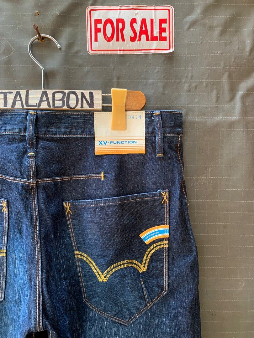 EDWIN XV-FUNCTION (Category: Jeans) located in Bacolod City. Submitted by ocean_us (Listing ID 1433815743, Image 3). Description: WTS♻️ Item: EDWIN XV-FUNCTION _____________________________ Engineered Fit Details: ▪️Size - 33 ▪️Dimes - 34 x 45 ▪️Hem - 9 ▪️Chainstitch ▪️Complete tags ▪️Good as New Pm, Thanks ✅We ship Nationwide via Jnt Express ✅We do video call for assurance 📍Bacolod City Negros Occidental.