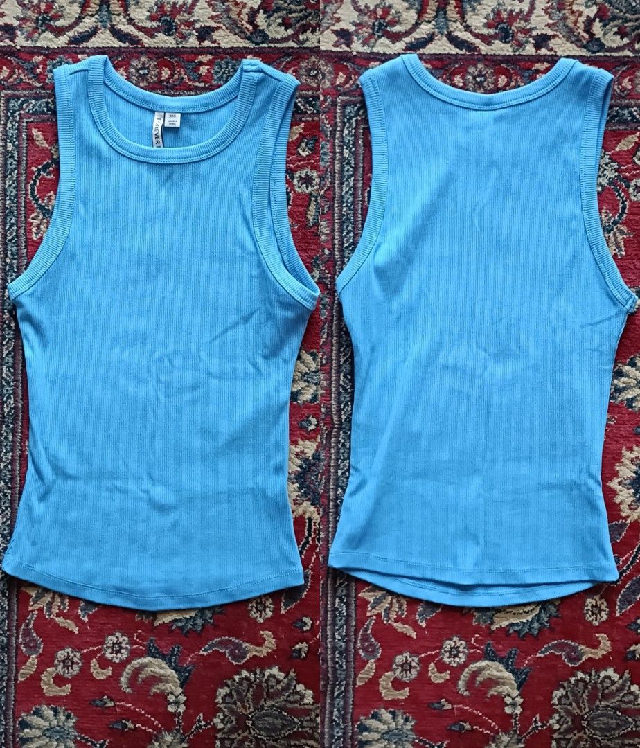FOREVER NEW | Mock Neck Ribbed Tank - Cornflower Blue. (Category: Women's Clothes) located in Greensborough. Submitted by littlemissmeraki (Listing ID 1433834530, Image 2). Description: 🌻FOREVER NEW | Mock Neck Ribbed Tank - Cornflower Blue.🌻 •Size: Double Extra Small, XXS, 4. • Fabrication: 70% Viscose, 26% Polyamide, 4% Elastane. • Colour: Cornflower Blue. • Brand: Forever New. • Style: JT5914 / ICR: 27133137 • Condition: Pre-Loved, Excellent