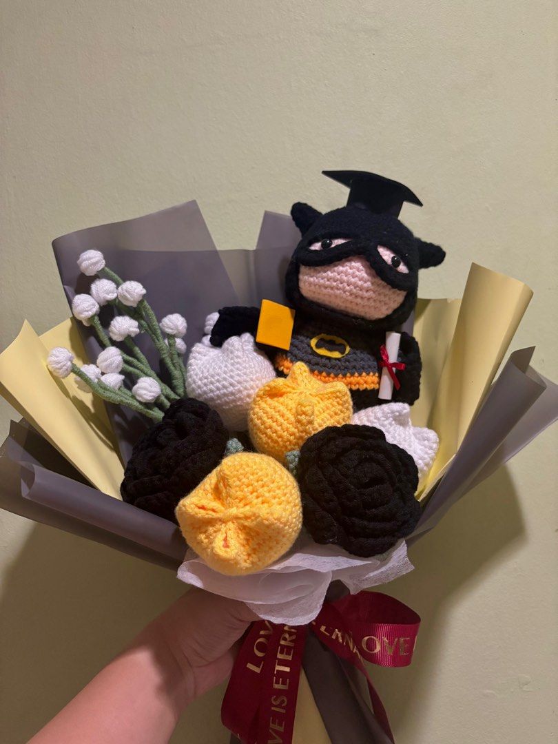 Graduation Batman Crochet Bouquet, Hobbies & Toys, Stationery & Craft ...