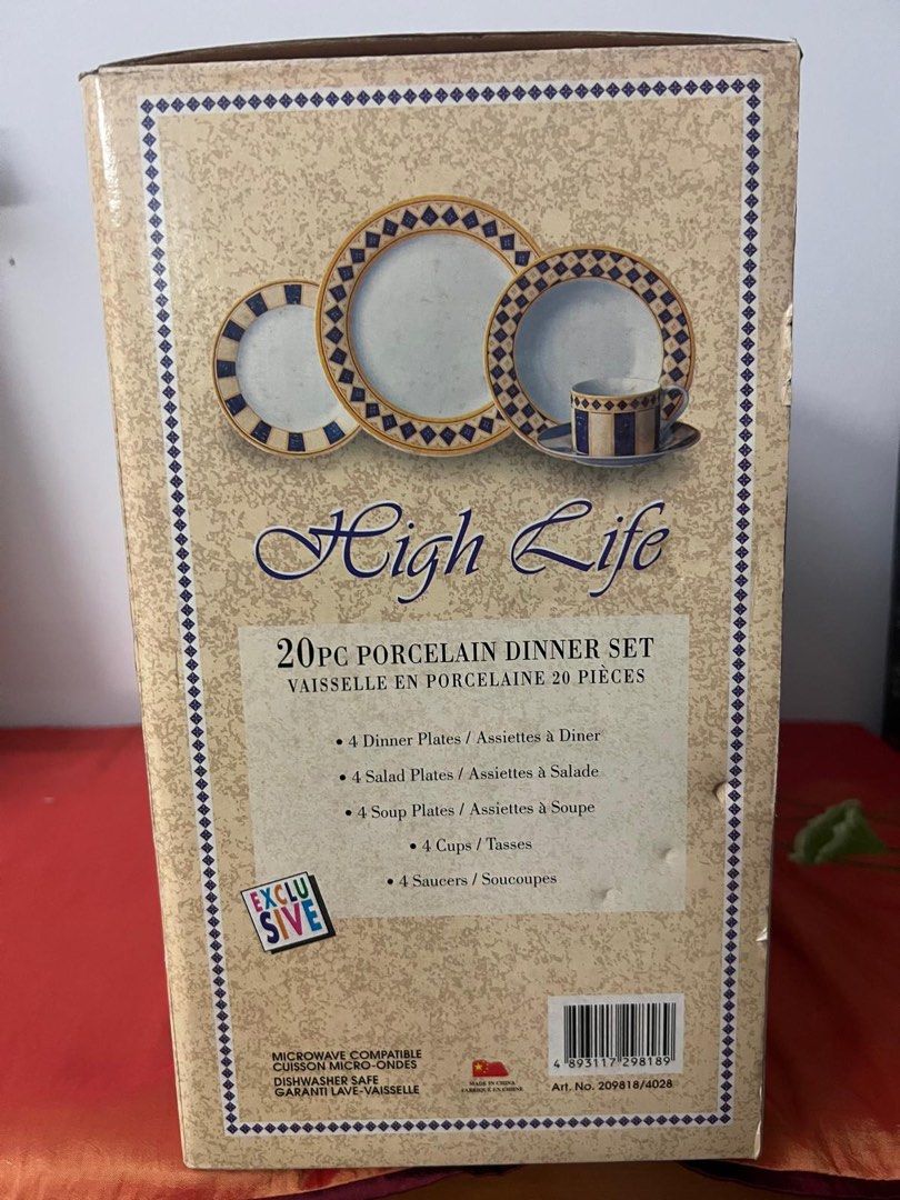 High Life 20pc Porcelain Dinner Set463235279770757121