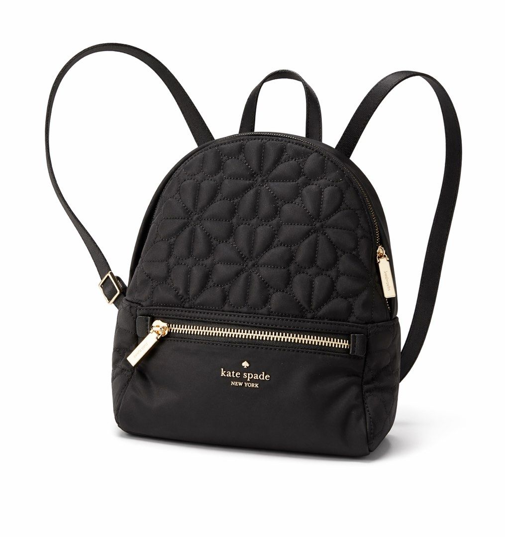 Kate Spade New York Quilted Backpack (Category: Backpacks) located in Antipolo. Submitted by cl026 (Listing ID 1433826737, Image 1). Description: - Kate Spade New York backpack - Quilted design - Black color - Top handle and adjustable shoulder straps - Front zippered pocket - Gold-tone hardware - Kate Spade New York logo.