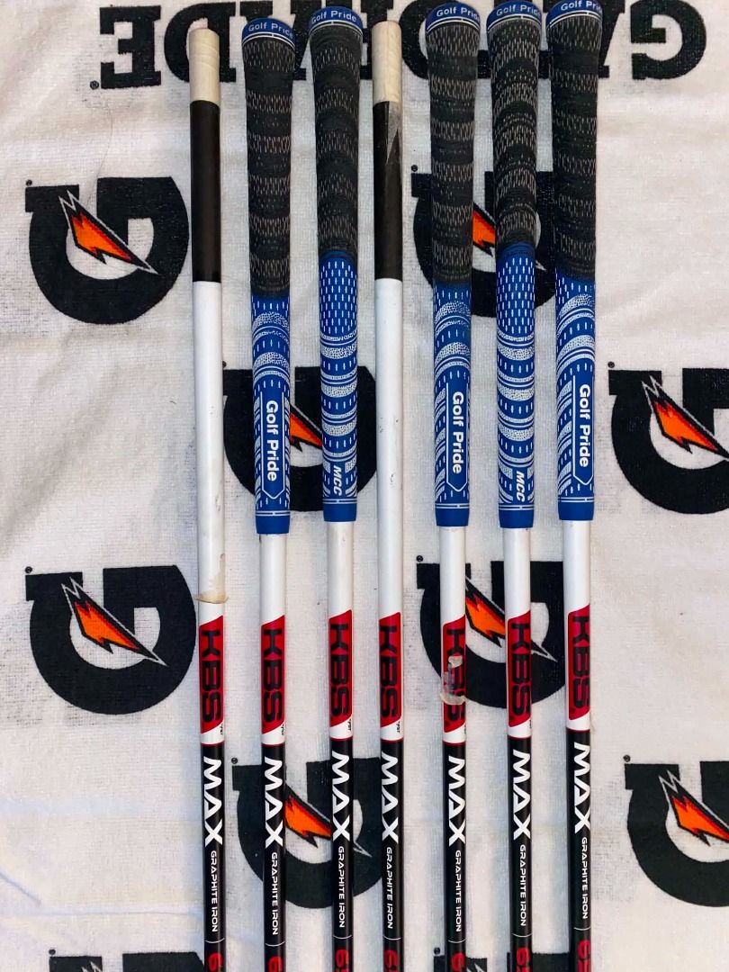 KBS Max Graphite 65g Regular Flex Iron shafts only (4i-PW) (Category: Golf) located in Manila. Submitted by snoo-pee (Listing ID 1433894743, Image 2). Description: Tip diameter - 0.37 (Parallel) KBS Max Graphite Iron shaft set 4i-PW 65 grams, regular flex Two shafts have no grip Used only few times, too light for me Meet up location flexible, message me and we decide agreement.