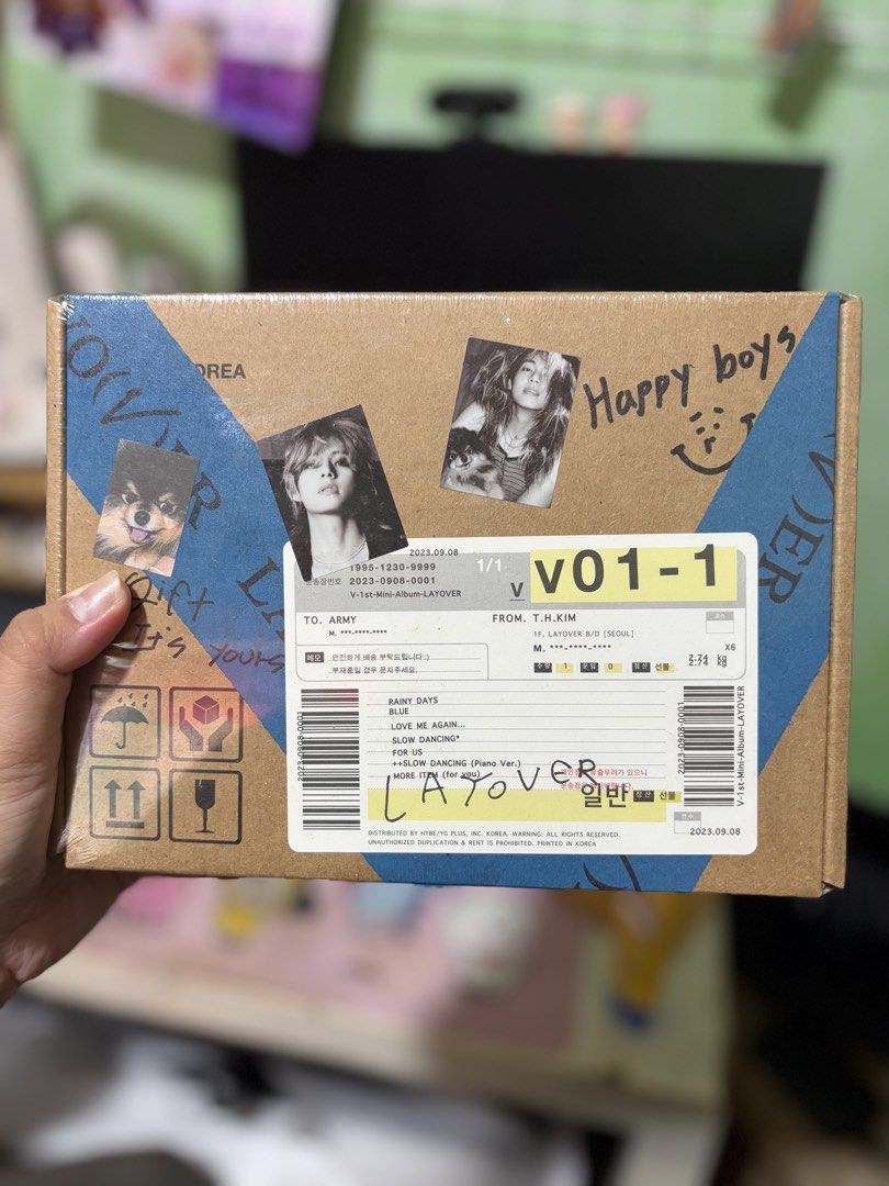LAYOVER Album (Category: CDs & DVDs) located in Manila. Submitted by itsbyreg (Listing ID 1433806323, Image 1). Description: Sealed and like new - LAYOVER album by T.H. KIM - Includes the following songs: - Rainy Days - Blue - Love Me Again - Slow Dancing - For Us - Comes in a box - Box label: V01-1.