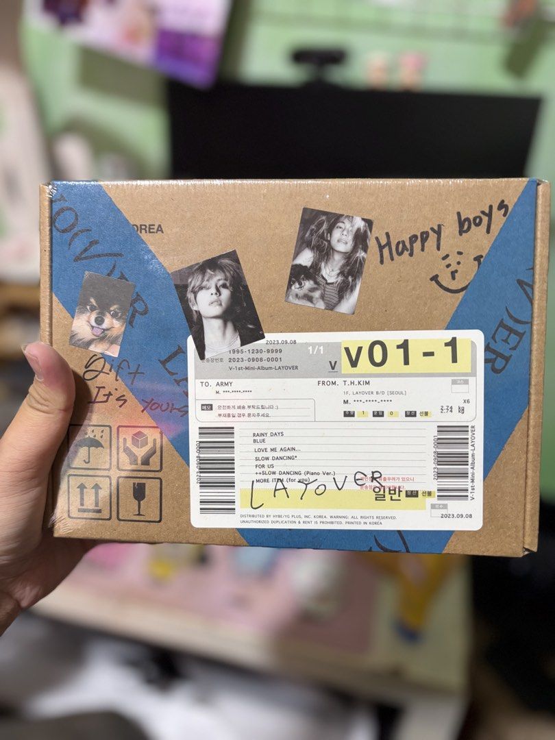 LAYOVER Album (Category: CDs & DVDs) located in Manila. Submitted by itsbyreg (Listing ID 1433806323, Image 2). Description: Sealed and like new - LAYOVER album by T.H. KIM - Includes the following songs: - Rainy Days - Blue - Love Me Again - Slow Dancing - For Us - Comes in a box - Box label: V01-1.