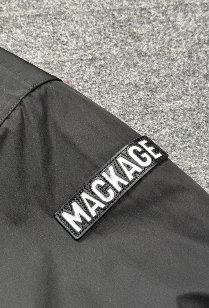 Mackage - Double Layer Water Proof Rain Jacket - Sleeve Logo. (Category: Coats, Jackets and Outerwear) located in Manila. Submitted by scissor.2fifthy (Listing ID 1433927746, Image 3). Description: Mackage - Double Layer Water Proof Rain Jacket - Sleeve Logo. Tagged size: Small fits Large (see measurement) Made in Italy Material: 100% Polyester 90/100 condition rate Used with care Flaw: None Very presentable Check all photos for more details and 