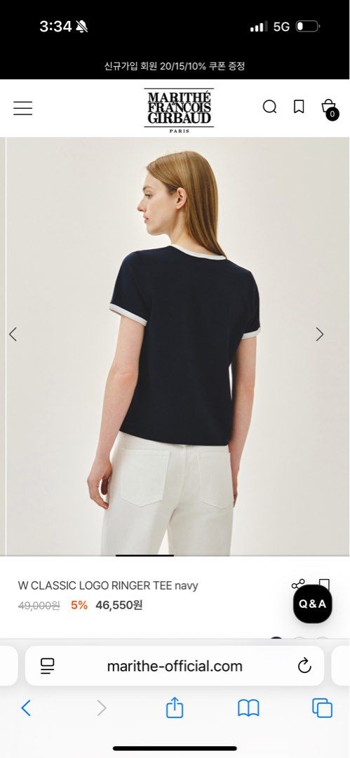 Marithe classic logo tee navy (Category: Blouses) located in Singapore. Submitted by jollywellyy (Listing ID 1433856417, Image 2). Description: .