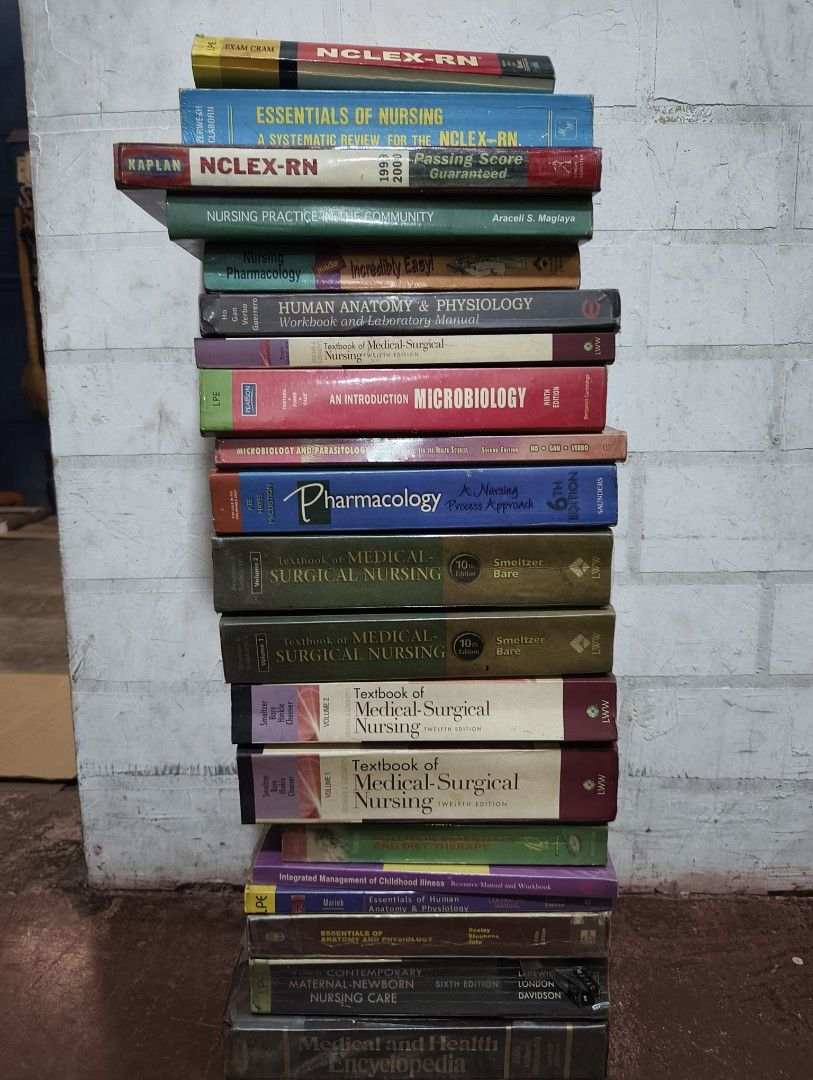 Medical and Nursing Books Bundle (Category: Textbooks) located in Manila. Submitted by marjdv29 (Listing ID 1429616422, Image 2). Description: nursing books no damage. sell as it is. priority for take all 6k if paisa isa or per volume, just pm me for the prices. loc pasig shipping only.
