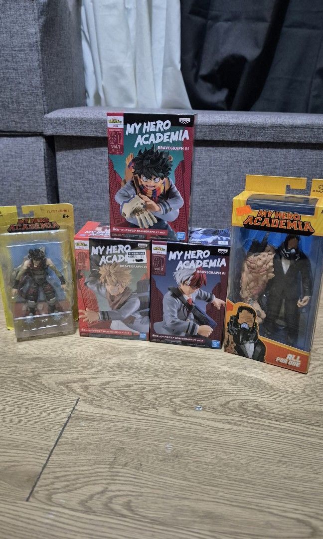 My Hero Academia Anime Figures Set A (Category: Figurines & Statues) located in Binan City. Submitted by primedibs (Listing ID 1433861165, Image 1). Description: Meet up if nearby southwoods biñan. COD available via Spx Xpress. Just need to settle SF + box & bubble wrap packaging..