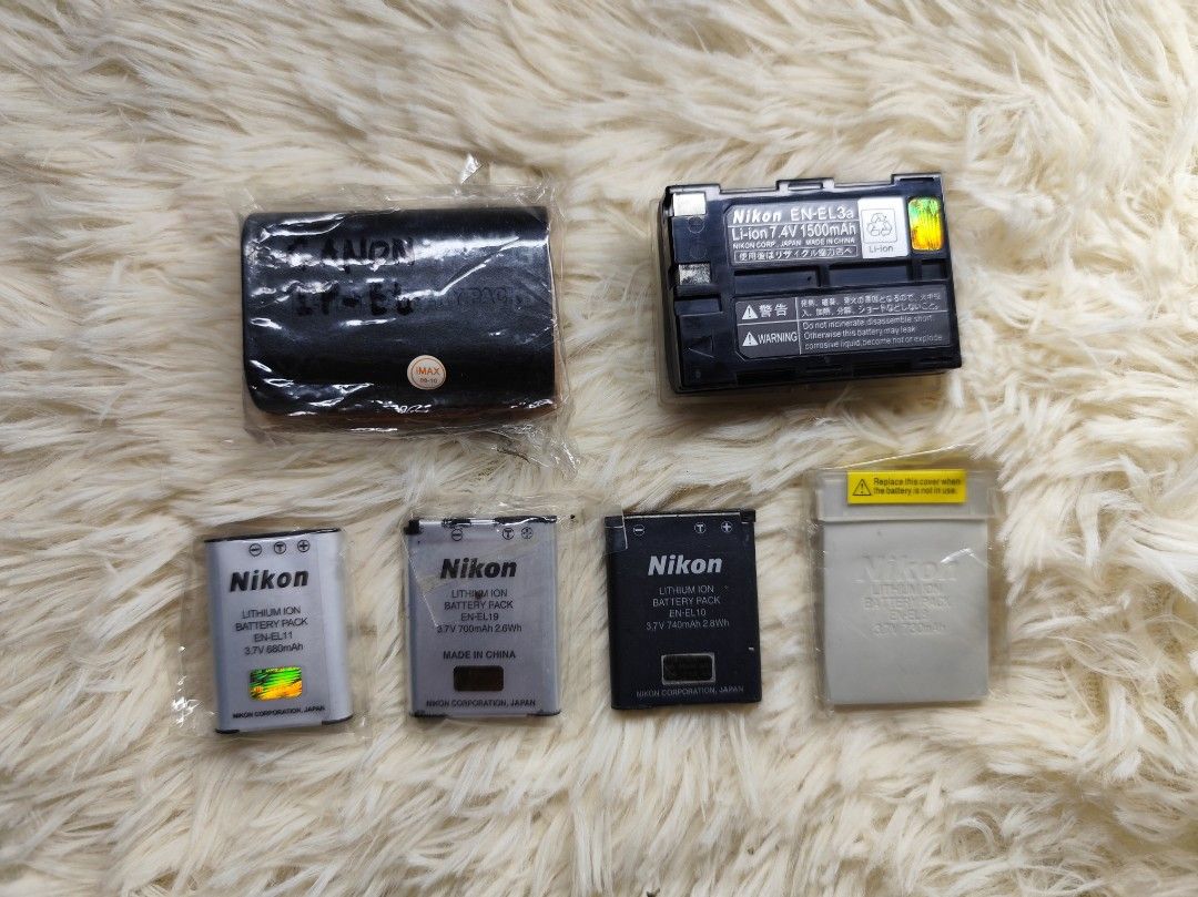 Nikon Digicam Batteries (Category: Cameras) located in Caloocan City. Submitted by seetheandburn (Listing ID 1433890672, Image 1). Description: Available Nikon Batteries: •EN-EL8 •EN-EL10 •EN-EL11 •EN-EL19 •EN-EL3a.
