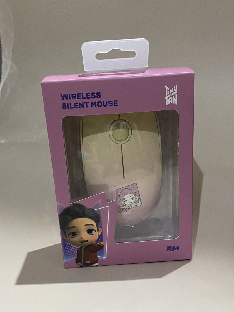 Official BTS Tinytan Wireless Silent BT Mouse (Category: Mouse & Mousepads) located in Calamba. Submitted by page_areumone1 (Listing ID 1433838791, Image 2). Description: Price is fixed. Available Member: Suga V Jimin RM.