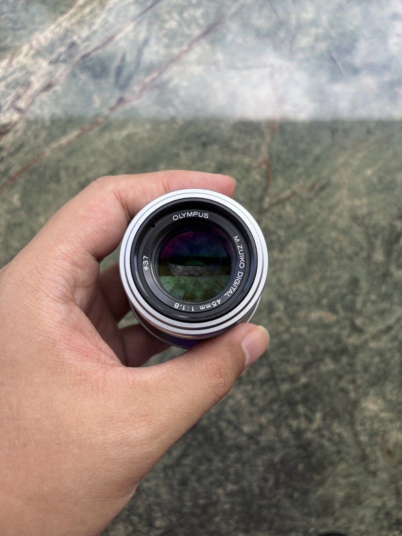 Olympus 45 f1.8 Lens for OM System/Olympus/Panasonic/Lumix/MFT/M43/MicroFourThirds (Category: Lens & Kits) located in Paranaque City. Submitted by wynnnnnnn (Listing ID 1433892886, Image 2). Description: Olympus 45 f1.8 Lens for OM System/Olympus/Panasonic/Lumix/MFT/M43/MicroFourThirds Asking price: 9k Other lenses for sale: Olympus 17 f2.8 Olympus 45 f1.8 Olympus 75-300 f4.8-6.7 Panasonic 25 f1.7 Panasonic Lumix 45-150 f4-5.6 Rokinon 7.5 f3.5 Fi
