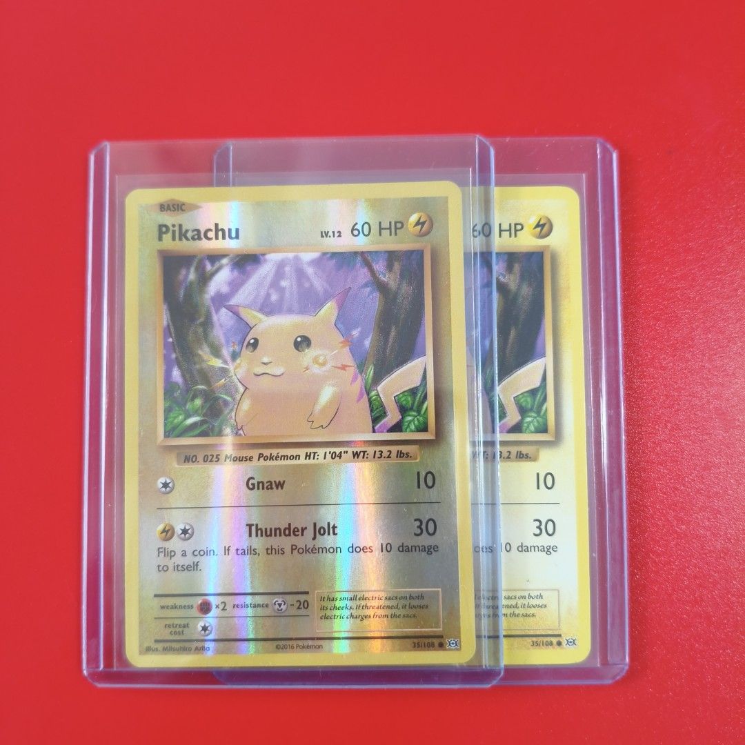 pokemon card pikachu 35 108 Pikachu 2016 Pokmon Evolutions 35/108 Reverse Holo CGC 8.5