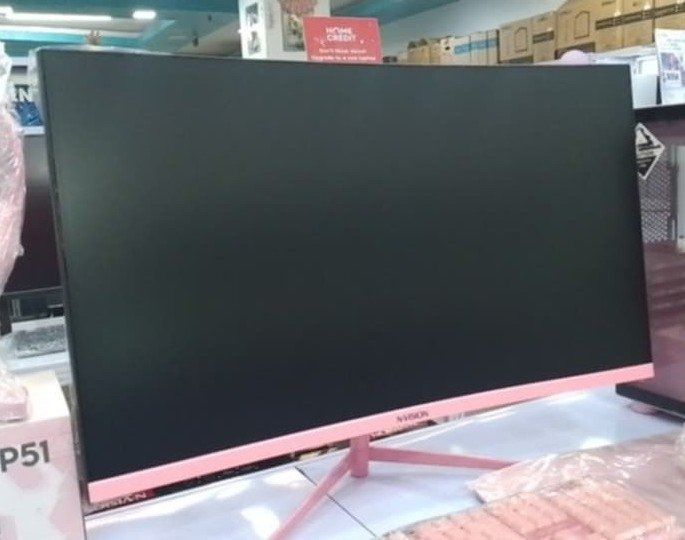Pink Monitor (Category: Monitor Screens) located in Caloocan City. Submitted by momof2.boys (Listing ID 1433820055, Image 1). Description: 27” FHD curved gaming monitor (pink) 180Hz refresh rate | 1ms response time VA panel | 1500R curve HDMI + DP | Adaptive Sync Perfect for aesthetic gaming setups 🎮 ✨- Pink monitor and stand .