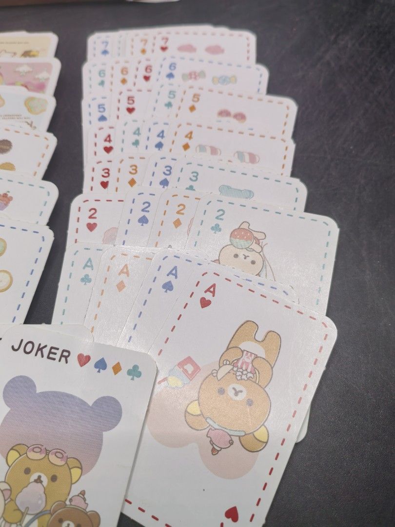 Poker Cards Mini Pocket Size - Rilakkuma (Category: Board Games & Puzzles) located in Cebu City. Submitted by dudes_villanueva (Listing ID 1433793527, Image 2). Description: Poker Cards Mini Pocket Size - Rilakkuma Complete 📌 Box is dented due to transports..