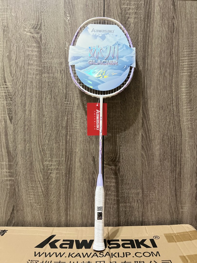 Glacier Racket Purple Kawasaki Glacier Badminton Racket, Sports Equipment, Sports ...