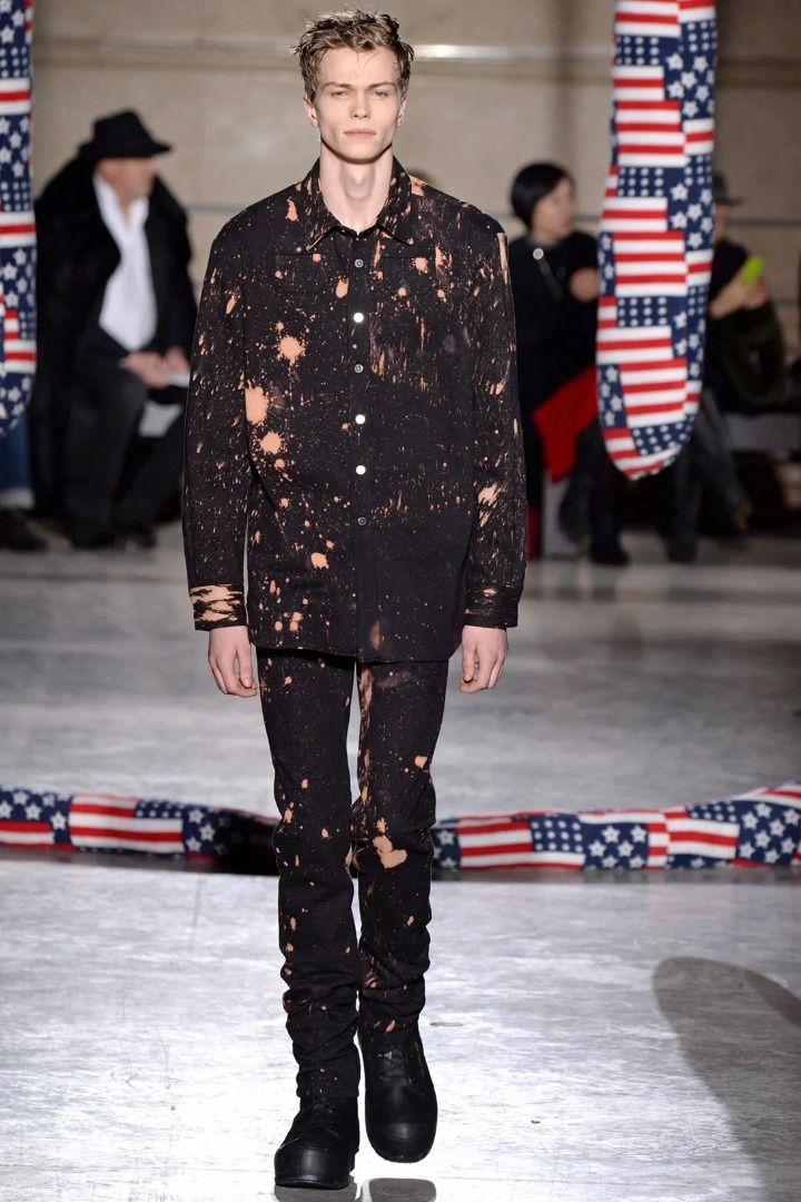 Raf Simons - Sterling Ruby - F/W 14 - Bleached Denim Jean (Category: Jeans) located in Manila. Submitted by graymatter_ (Listing ID 1433883706, Image 1). Description: Raf Simons - Sterling Ruby - F/W 14 - Bleached Denim Jean 1 of 50 pairs made Tagged Size: 46 Condition: BN w/ Tags Material: 100% Cotton Made in: Italy Dimensions Waist: 32 Inseam: 38 Crotch: 12 Thigh: 11 Leg Opening: 7 .