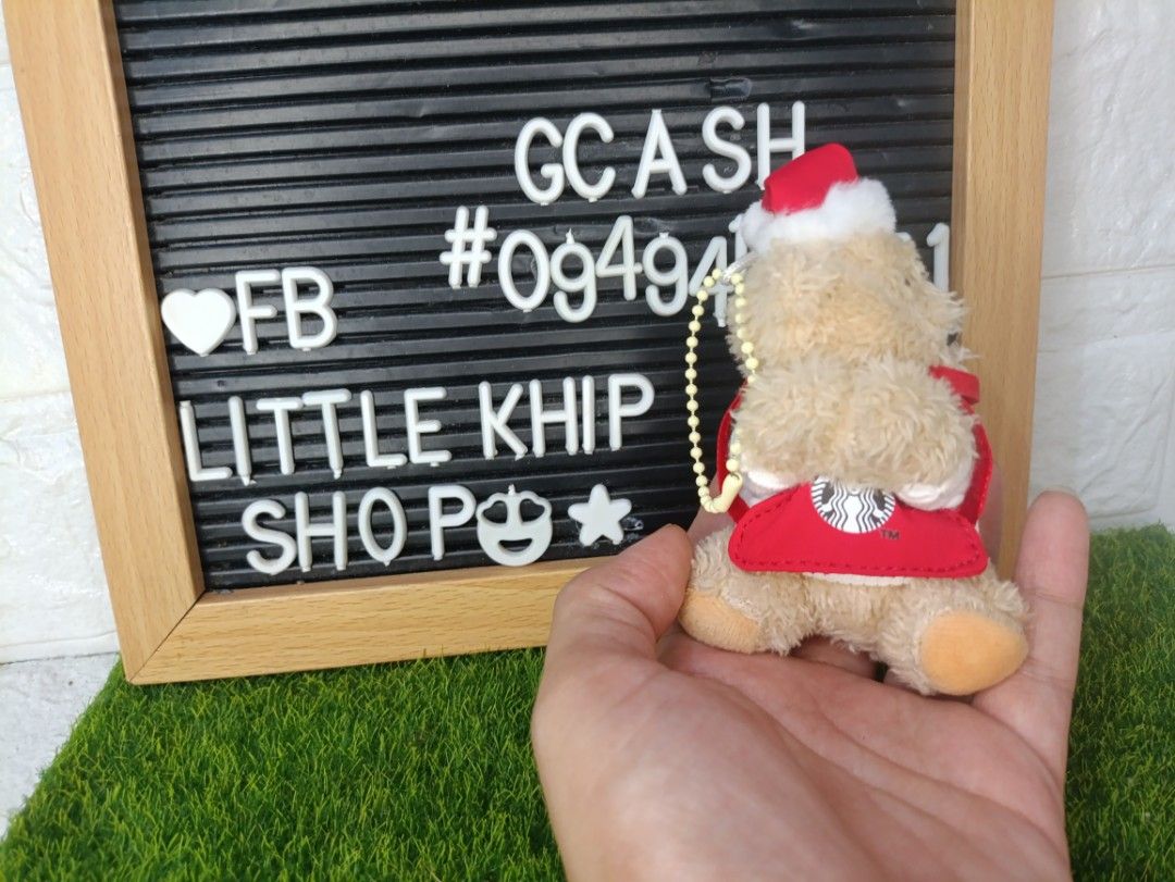 Rare Starbucks bear charm for bag (Category: Charms) located in Bacoor. Submitted by LittleKhipShop (Listing ID 1433844298, Image 2). Description: 💕Rare Starbucks bear charm for bag 🏷mine at 150 ©️Starbucks markings ●COMMENT ON PRICE & DESCRIPTION ONLY. ● Breakable is non refundable once the items is already shipped. Buy at your own risk. ● SCREENSHOT YOUR DIBS ITEM. FOR YOUR OWN REFERENCE.