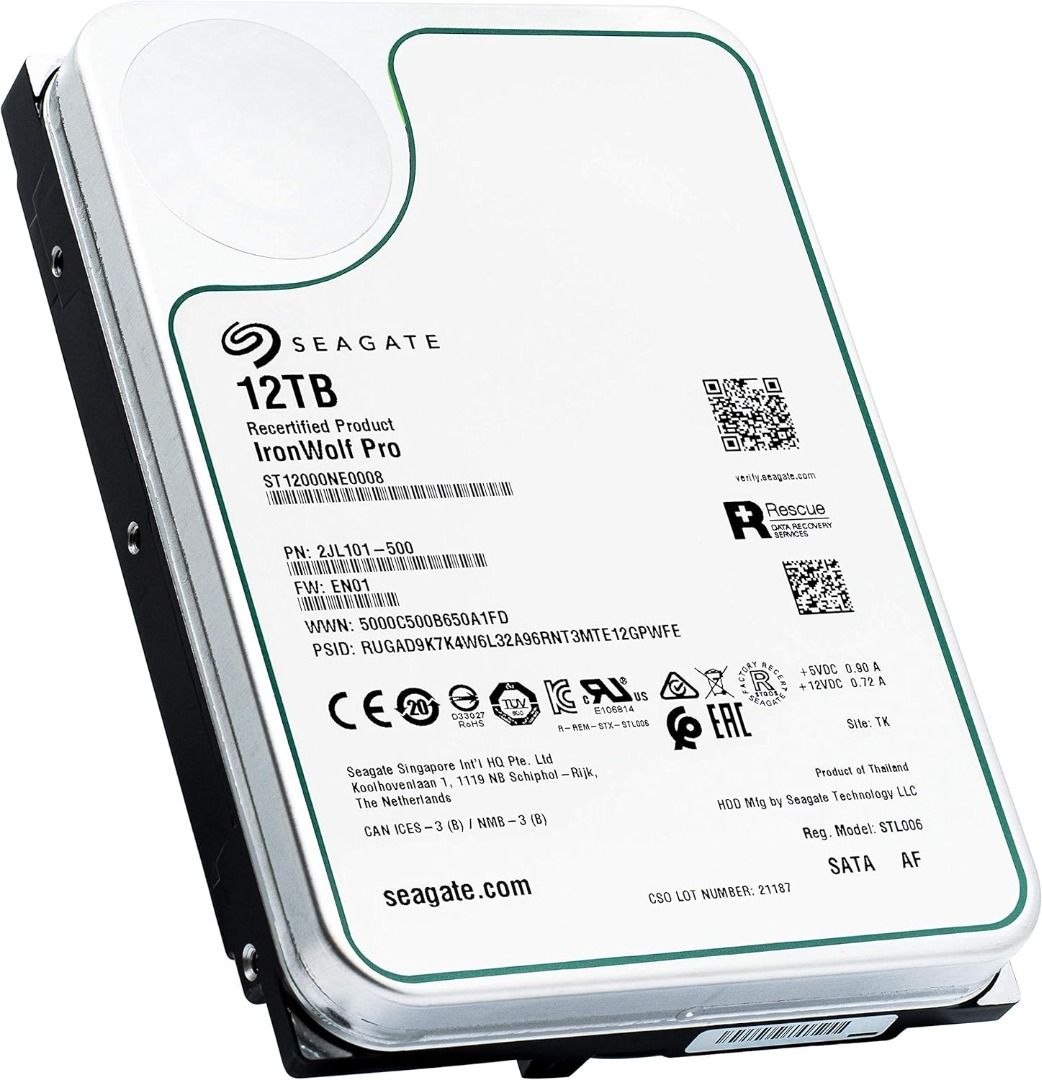 Seagate IronWolf Pro 12TB NAS Hard Drive CMR446683655334809601
