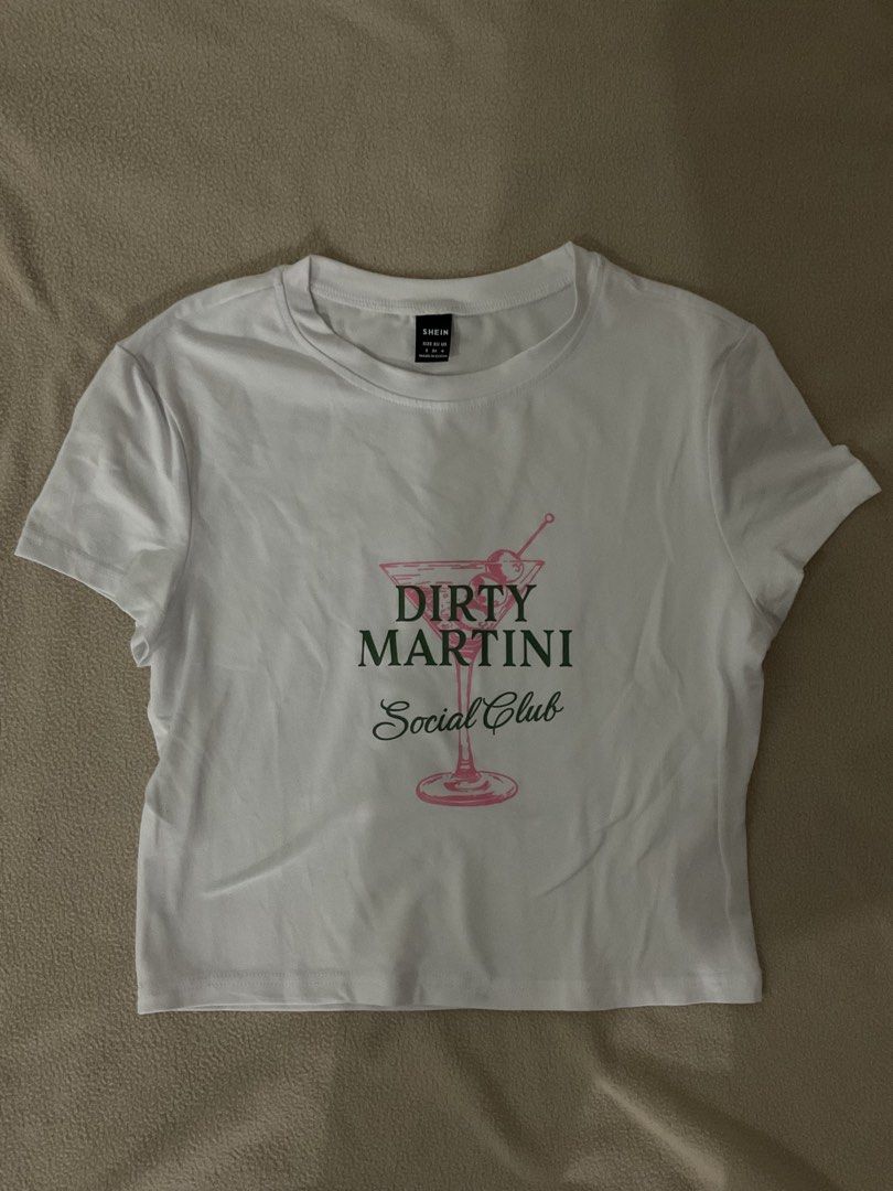 Shein Dirty Martini Crop Top (Category: Shirts) located in Naga. Submitted by ilyniki (Listing ID 1433885004, Image 1). Description: ۶ৎ never been used ۶ৎ rfs: stock na lang sa closet ۶ৎ buyer shoulders sf will give a freebie to those who will buy minimum of 4 items ⋆. 𐙚 ˚.