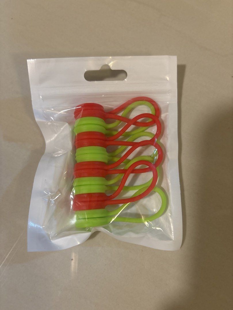 Silicone Cable Organizers - Red and Green