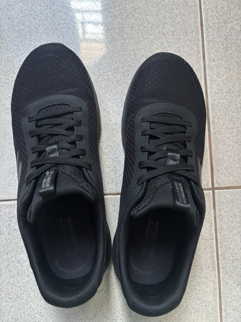 Skechers Go Walk Black Sneakers (Category: Sneakers) located in Manila. Submitted by aboutsammy (Listing ID 1433791982, Image 1). Description: - Black Skechers Go Walk sneakers - US size 8 / EUR 38 / 25 cm - Black mesh upper - Thick black sole - Skechers logo detail - EVA sole material - Made in Vietnam DM for last price offer. Box not available. Rarely used. Decluttering era..