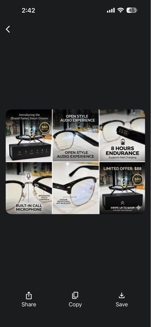 Smart glasses434894821455964160