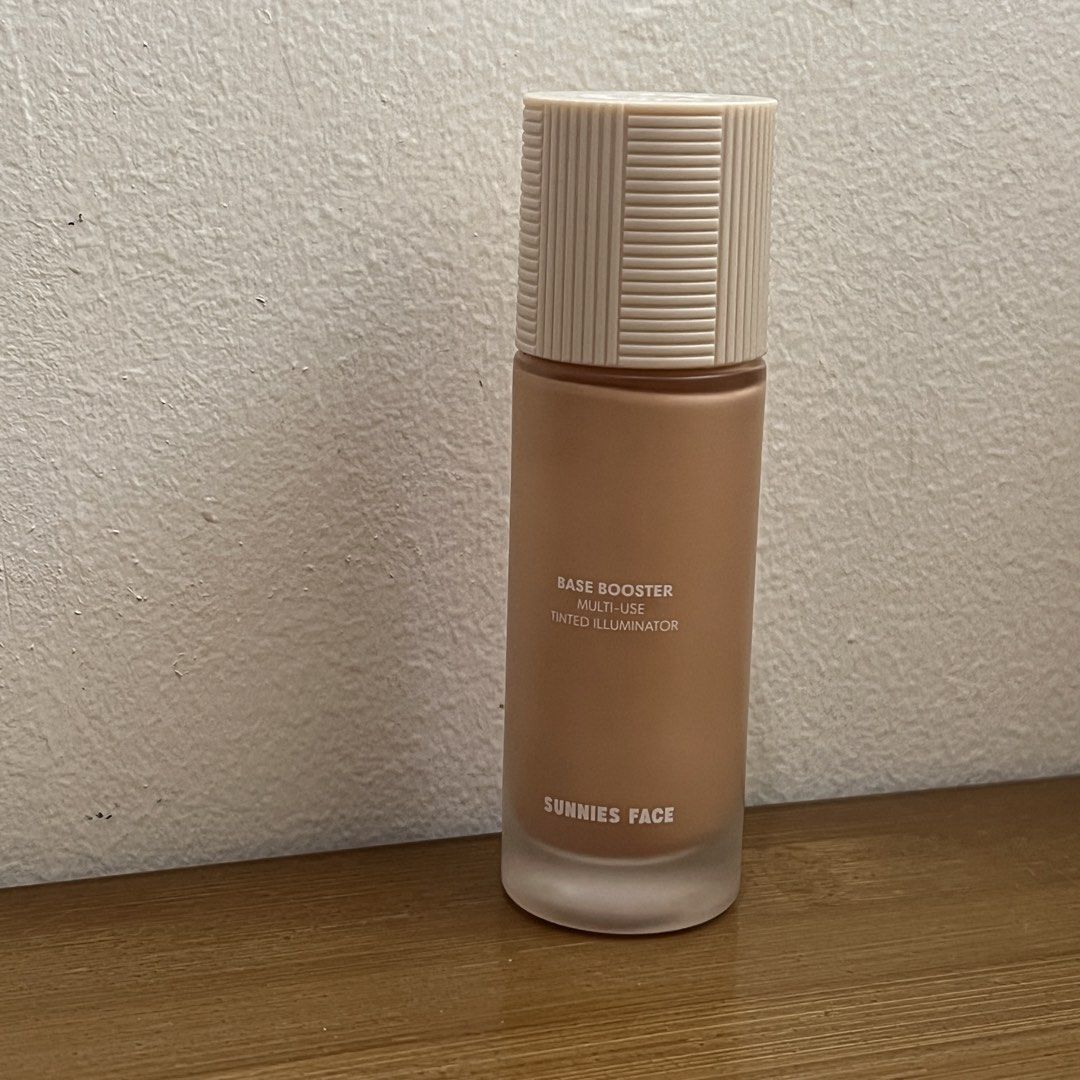 Sunnies face base booster (Category: Makeup) located in Marikina City. Submitted by declutter.marikina (Listing ID 1433880274, Image 1). Description: only used once. still full. bought in uptc this yr (2026) shade 02. rfs: too many illuminators 😅😅.