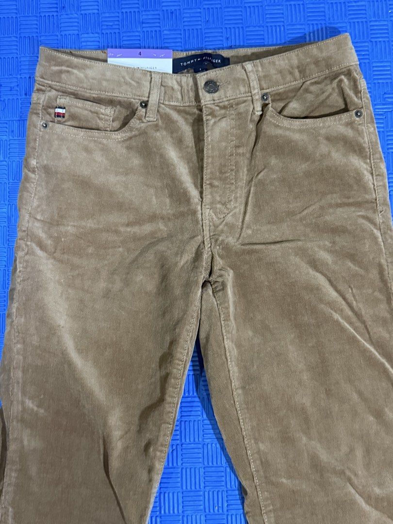 Tommy Hilfiger Corduroy Pants Size 4 (Category: Jeans) located in Muntinlupa City. Submitted by avampaya (Listing ID 1433894777, Image 2). Description: - Tommy Hilfiger corduroy pants - Color: Brown - Size: 4 - Style: Straight leg - Details: Button closure, Tommy Hilfiger logo on back and front pockets .