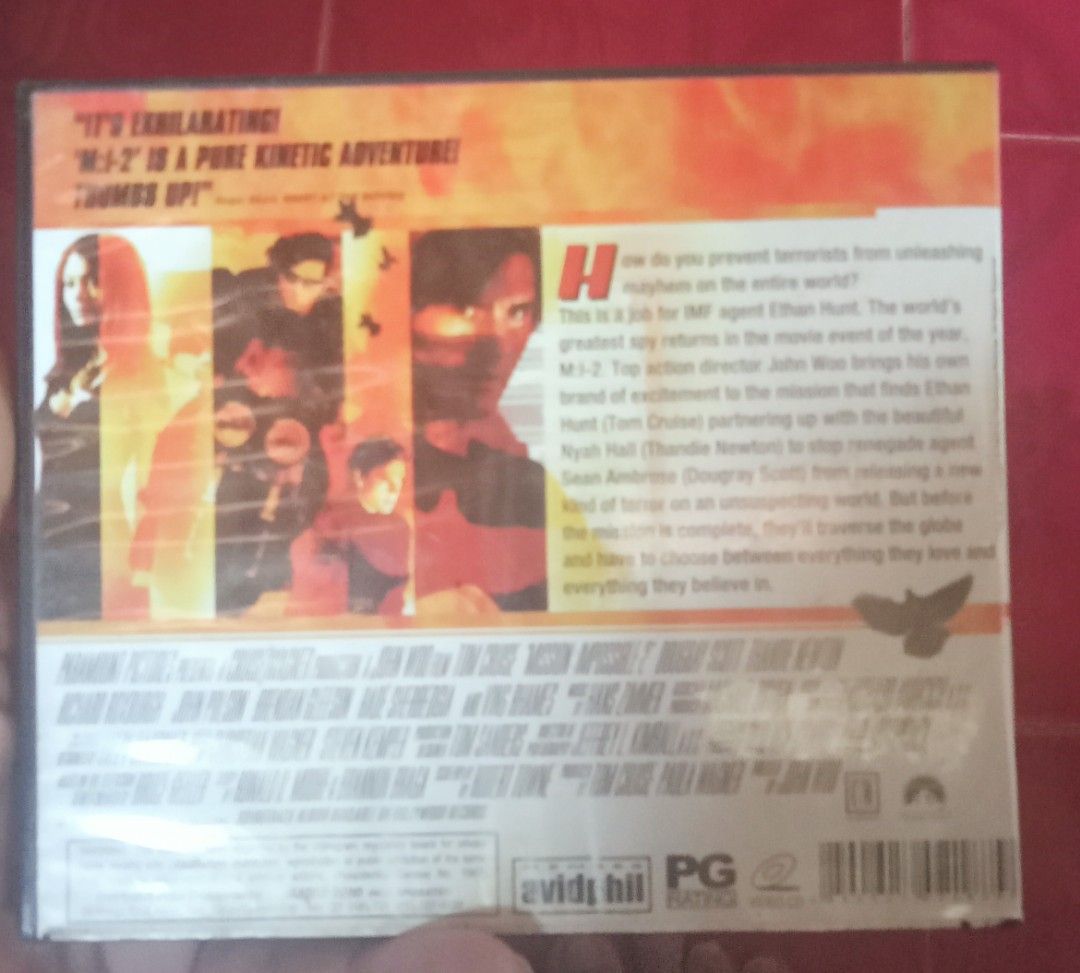 Vintage Collectible VCD Mission Impossible 2 (Category: CDs & DVDs) located in Bacolod City. Submitted by monkeydclutter (Listing ID 1433969653, Image 2). Description: prices are negotiable please manage expectations item is secondhand x thrifted x galing ukay.