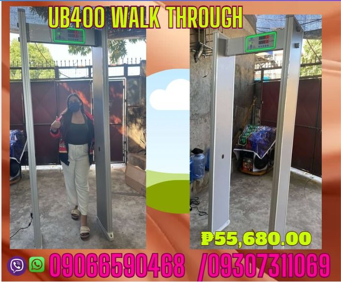 walk through ub400 metal detector ub400 (Category: Looking For) located in Caloocan City. Submitted by ef5618466-97134 (Listing ID 1433888342, Image 1). Description: 1. 6 detecting zones 2. Sensitivity :0-99 level 3. Sound & LED alarm: 2 sides LED bar 4. People and alarm count display on LED screen 5. Two Power outlets with on-off button at the bottom 6. Password protection 7. Program Self-diagnostic Product Size(MM): External : 2200(H)*800(W)*58