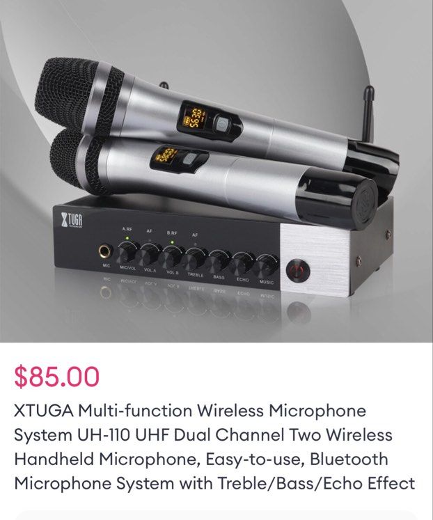 Wireless microphone karaoke