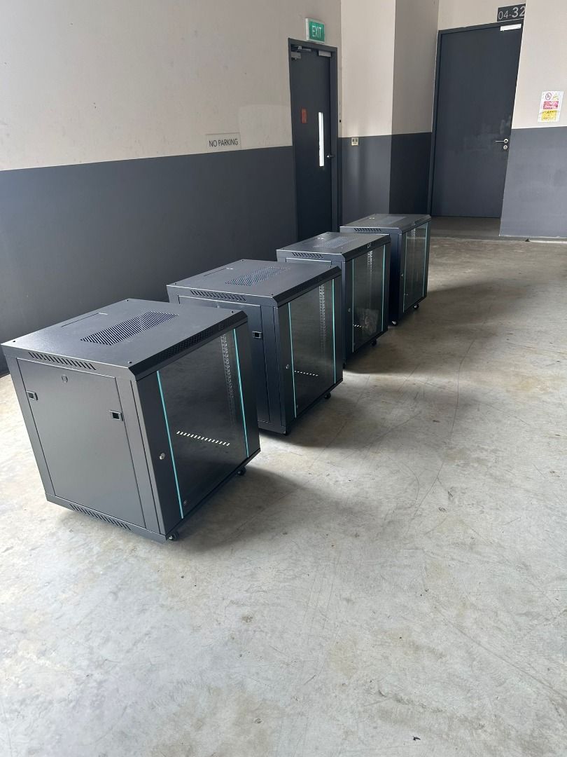 12U Server AV Wall/floor Rack Enclosure Includes 1 tray,Locking mesh ...