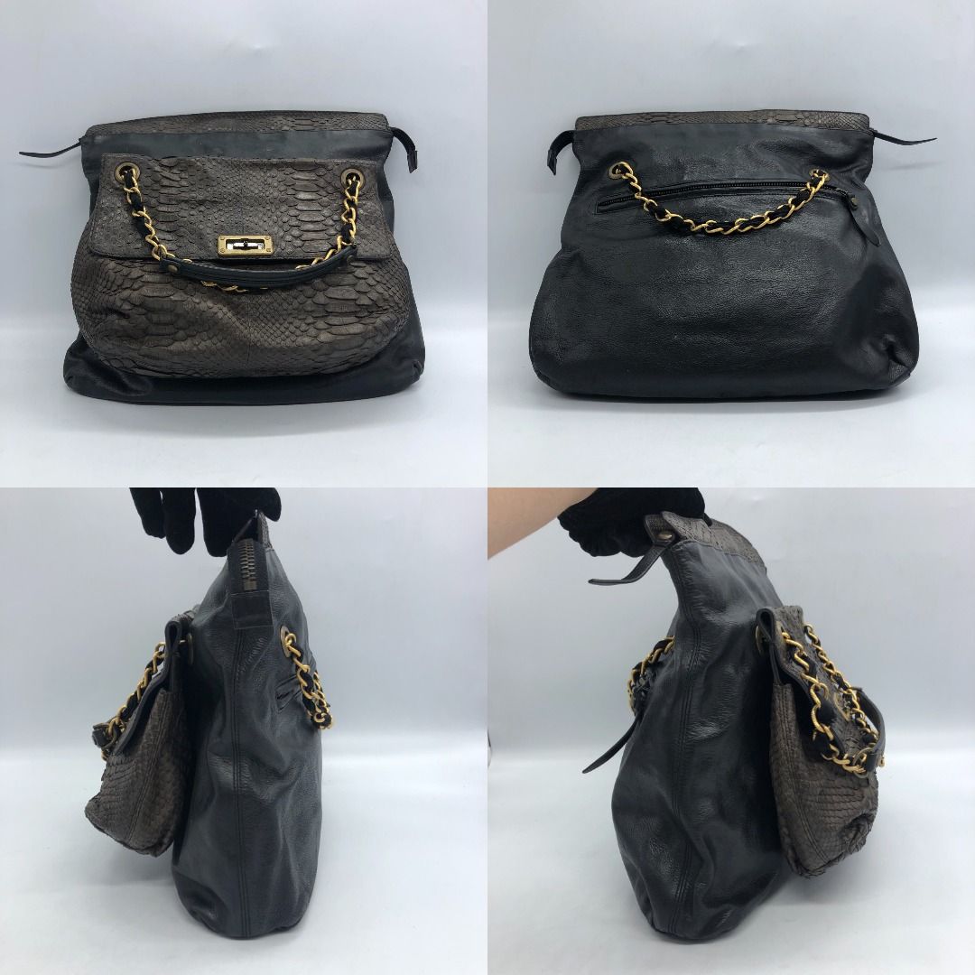267003225 LANVIN BAG HAPPY SHOULDER BAG (Category: Luxury Bags & Wallets) located in Taguig. Submitted by ecoring.ph (Listing ID 1433997080, Image 2). Description: ◆CONDITION: BC ◆DESCRIPTIONS: (Other defects/info:) OUTER: The body of the bag is scratched, scuffed, stained, dirty, and has press marks, with wrinkling, deformation, and signs of use. The bottom and bottom corners of the bag are also scratched, scuffed, stained, dirty, and wrinkled, 