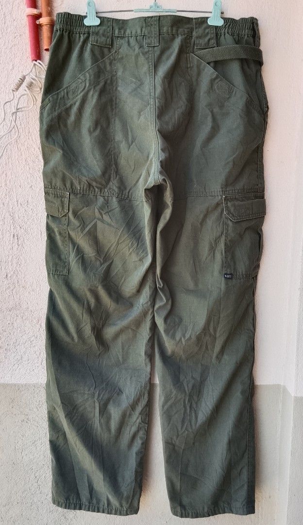 5.11 Tactical Cargo Pants (Category: Jeans) located in Bantayan. Submitted by markjimenez1975557 (Listing ID 1434016738, Image 2). Description: 750 shipped 36-38x44 No pinhole Honest Issue faded stain Condition: vgood Colorate: 9/10 Wearable and presentable - 5.11 Tactical cargo pants - Durable construction - Classic cargo design - Solid green color - Multiple pockets for storage - Button closure - Reinforced knees - Ideal for outdoor activities 