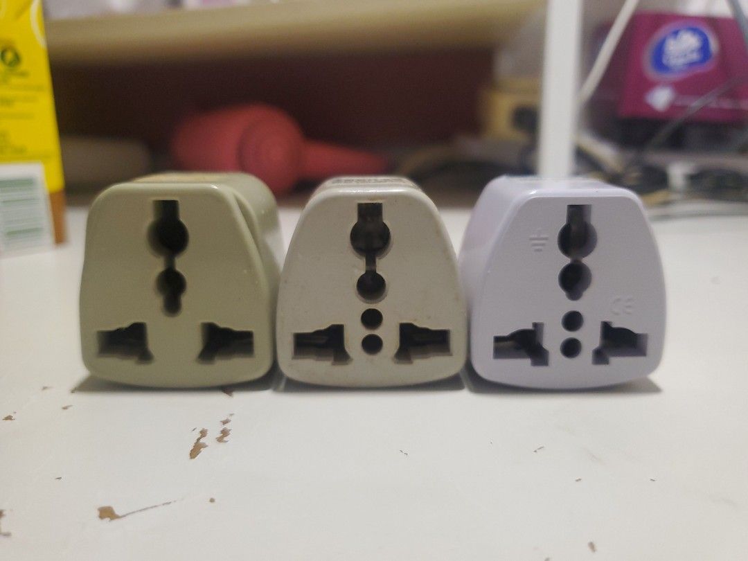 【萬用轉接】高品質三腳轉接插頭 (3個裝) | 支援兩腳/圓腳/多國插頭 | 安全穩定 | 居家旅行必備, 家庭電器, 轉插器及插頭