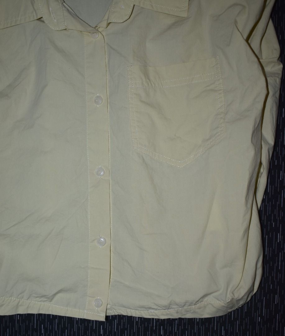 SALE -- Acne Studios Yellow Shirt (Category: Shirts) located in Compostela. Submitted by retrocebu (Listing ID 1434147252, Image 3). Description: Lightly used like new Fits Sz Small - Medium No issues SALE NOW 320+sf Location compostela cebu.