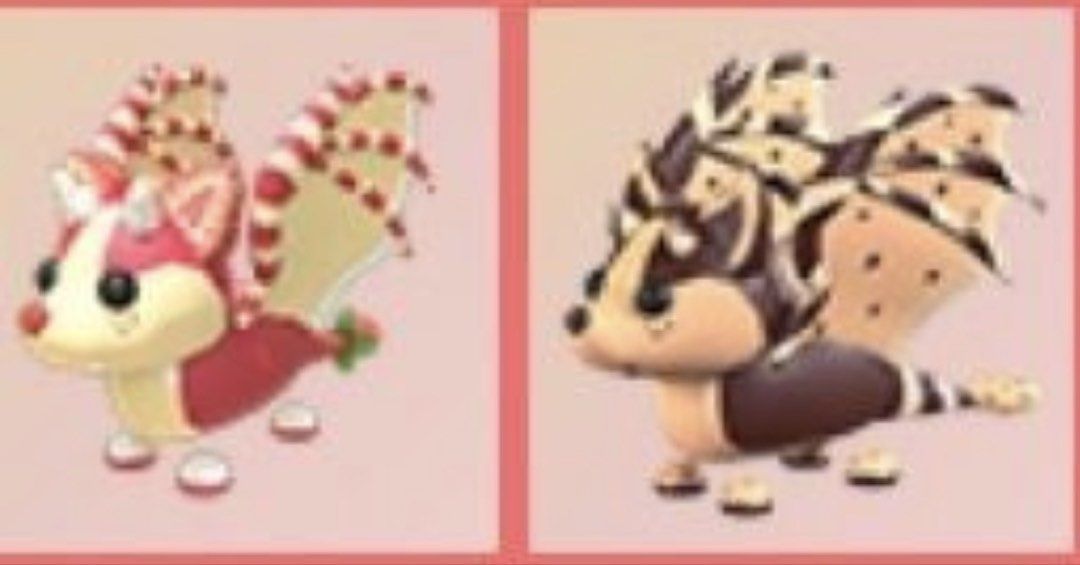 Adopt Me! Strawberry Shortcake Bat Dragon & Chocolate Chip Bat Dragon ...