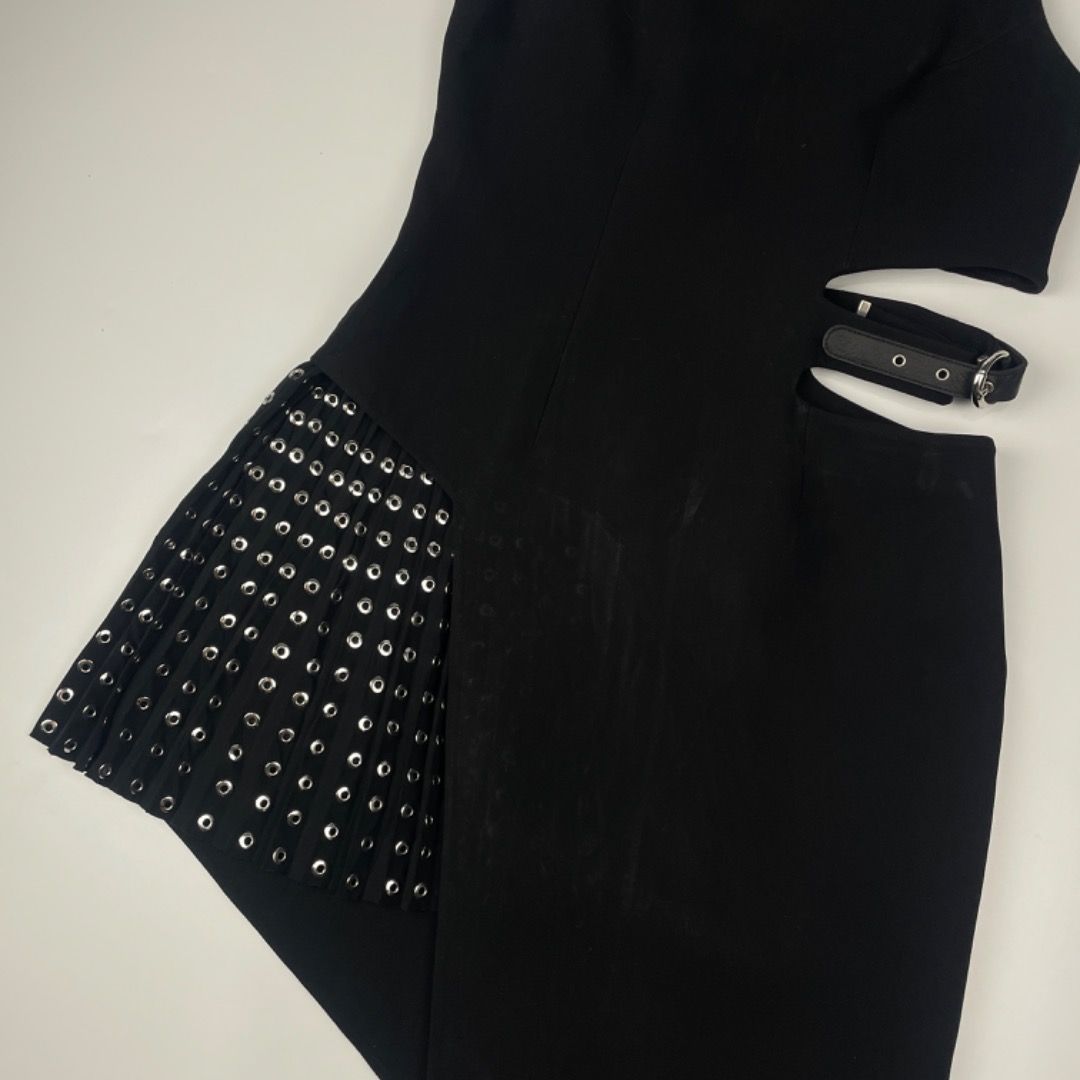 Anthony Vaccarillo - Mainline - Asymmetric Studded Dress (Category: Luxury Apparel) located in Bacolod City. Submitted by cast.archives (Listing ID 1434111237, Image 3). Description: Anthony Vaccarillo - Mainline - Asymmetric Studded Dress Authentic Tagged size: 38 Condition: Very good Flaw: Iron marks (removable).