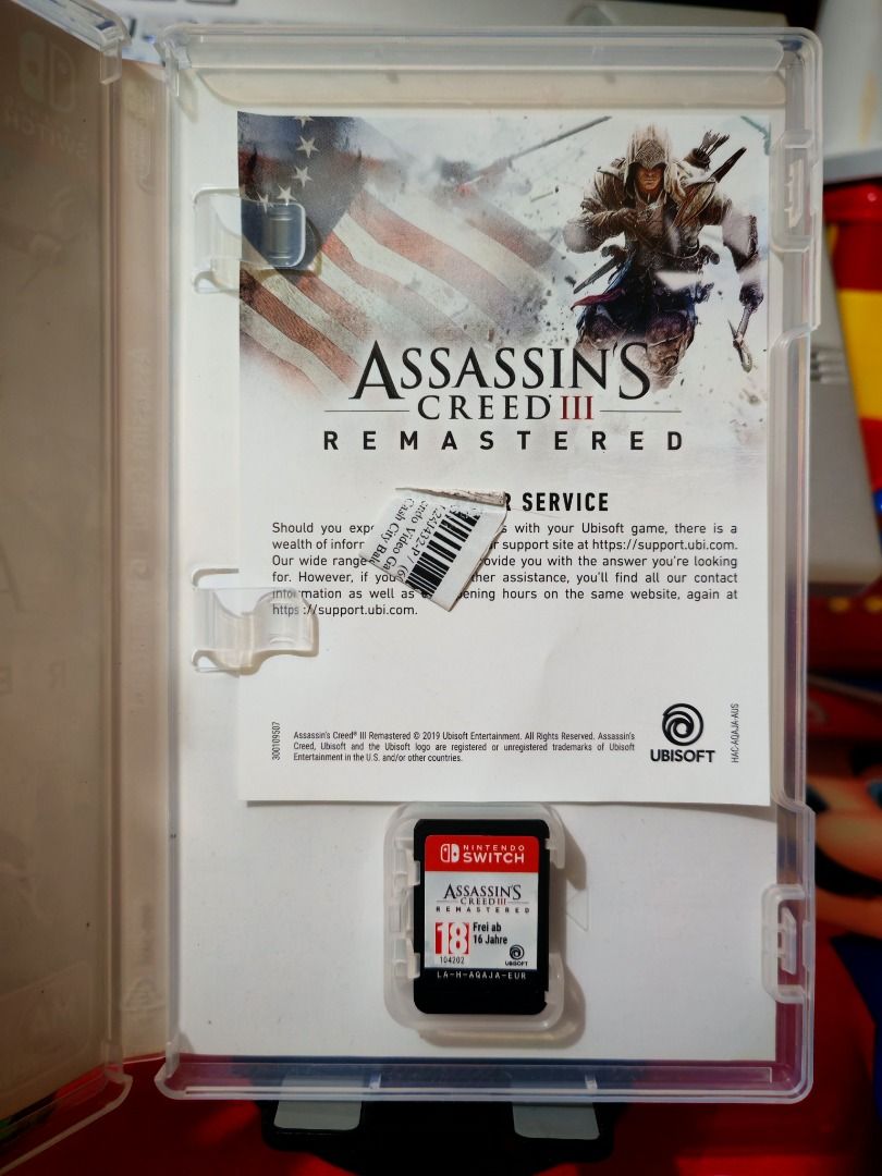 ASSASINS CREED III REMASTERED SWITCH (Category: Nintendo) located in Santa Rosa. Submitted by tristanmunoz (Listing ID 1434132304, Image 3). Description: FOR SALE!!! Php 900 ASSASINS CREED III REMASTERED SWITCH WITH SOLO DLC AND AC LIBERATION REMASTERED UBISOFT R2 CIB 100% Authentic Tested working / Good as new condition Can do video calls Warranty: 24 hours testing warranty, will do change/return if item are proven damaged (will be void if defec