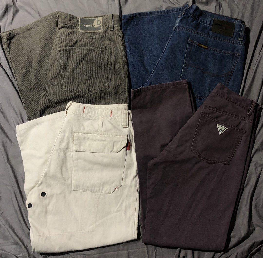 Assorted Pants Bundle (Category: Jeans) located in Manila. Submitted by bakithrift213 (Listing ID 1434118655, Image 1). Description: BUDGETMEAL PANTS.