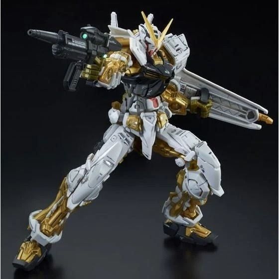 Bandai RG Gunpla MBF-P01 Gundam Astray Gold Frame (Pbandai) (Category: Gundam Model Kits) located in Singapore. Submitted by suntrailerhobby (Listing ID 1433983921, Image 3). Description: The RG 1/144 MBF-P01 Gundam Astray Gold Frame is a detailed Real Grade model kit from the Mobile Suit Gundam SEED Astray series. Originally released in 2016 as a Premium Bandai (P-Bandai) exclusive, this kit is a specialized variant of the RG Red Frame, featurin