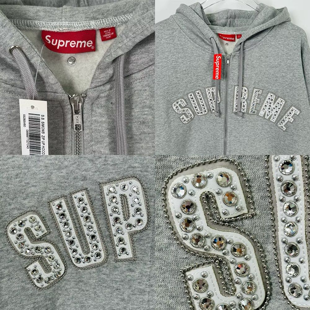 BB SIMON x SUPREME (Category: Coats, Jackets and Outerwear) located in Manila. Submitted by flyshitonly_1109 (Listing ID 1434148269, Image 2). Description: Supreme x B.B. Simon camo hoodie, with rhinestones and metal studs PRE - ORDER .
